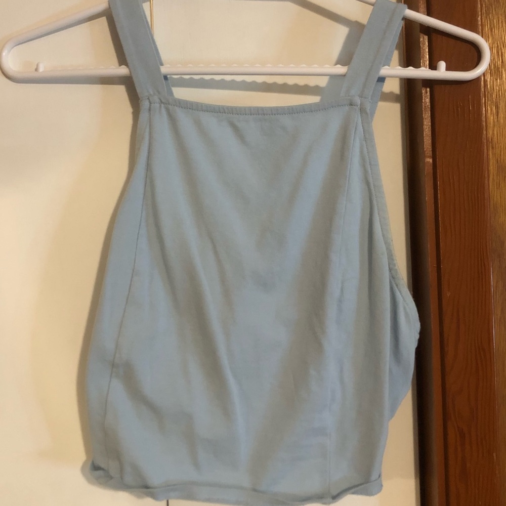 Light blue crop top